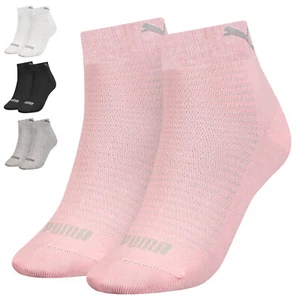 PUMA Womens Sports Socks (2 Pair Packs) Ladies Breathable Ankle Trainer Quarters - Picture 1 of 19