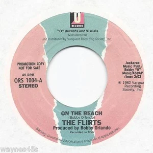 FLIRTS * 45 * On The Beach * 1982 * DJ PROMO * UNPLAYED MINT * ORS 1004 - Picture 1 of 1