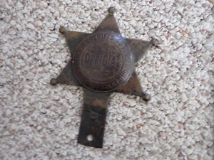 NORTH AMERICAN SHERIFF POLICE ASS AUTOMOBILE LICENCE PLATE TOPPER EARLY BX XXX - Picture 1 of 6
