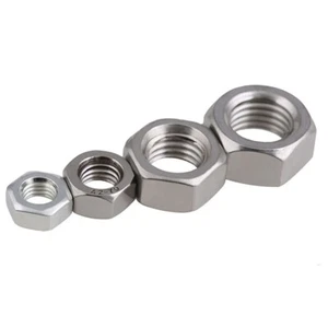 M4 M5 M6 M8-M20 Left Thread Hexagon Lock Nuts A2 Stainless Steel Hex Full Nut - Picture 1 of 7