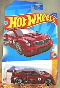 2022 Hot Wheels #38 HW Turbo 3/10 '16 CADILLAC ATS-V R Dark Red w/Gray 10 Spokes - Picture 1 of 5