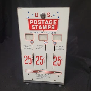 Vintage USPS US Mail Postage Stamp Machine Dispenser Coin 25/25/25 Cent Vending - Picture 1 of 8