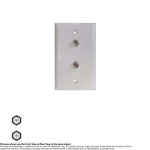 Network Wiring Wall Plate Cable TV Internet Coax AV F81 F Type 2 Port 4862 - Picture 1 of 3