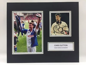 RARE Chris Sutton Blackburn Rovers Signed Photo Display + COA AUTOGRAPH 1995 - Picture 1 of 3
