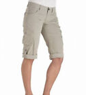 KUHL Kontra Womens Capri Crop Khaki Lightweight Stretch Roll Up pants Shorts 4