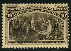 US Stamps Scott # 237 10c Columbian 1893 Issue Used 4C16 18 - Picture 1 of 2