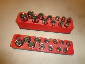 Snap on Tools- Socket Set 3/8 metric Shallow & Deep 6 point, 8-19mm w/holders - Picture 1 of 11