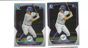 2023 Bowman LOGAN WAGNER DODGERS REFRACTOR 163/499 & CHROME - Picture 1 of 1