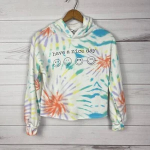 Smiley World Girls Tie Dye Sweatshirt Hoodie L 10/12 - Picture 1 of 5