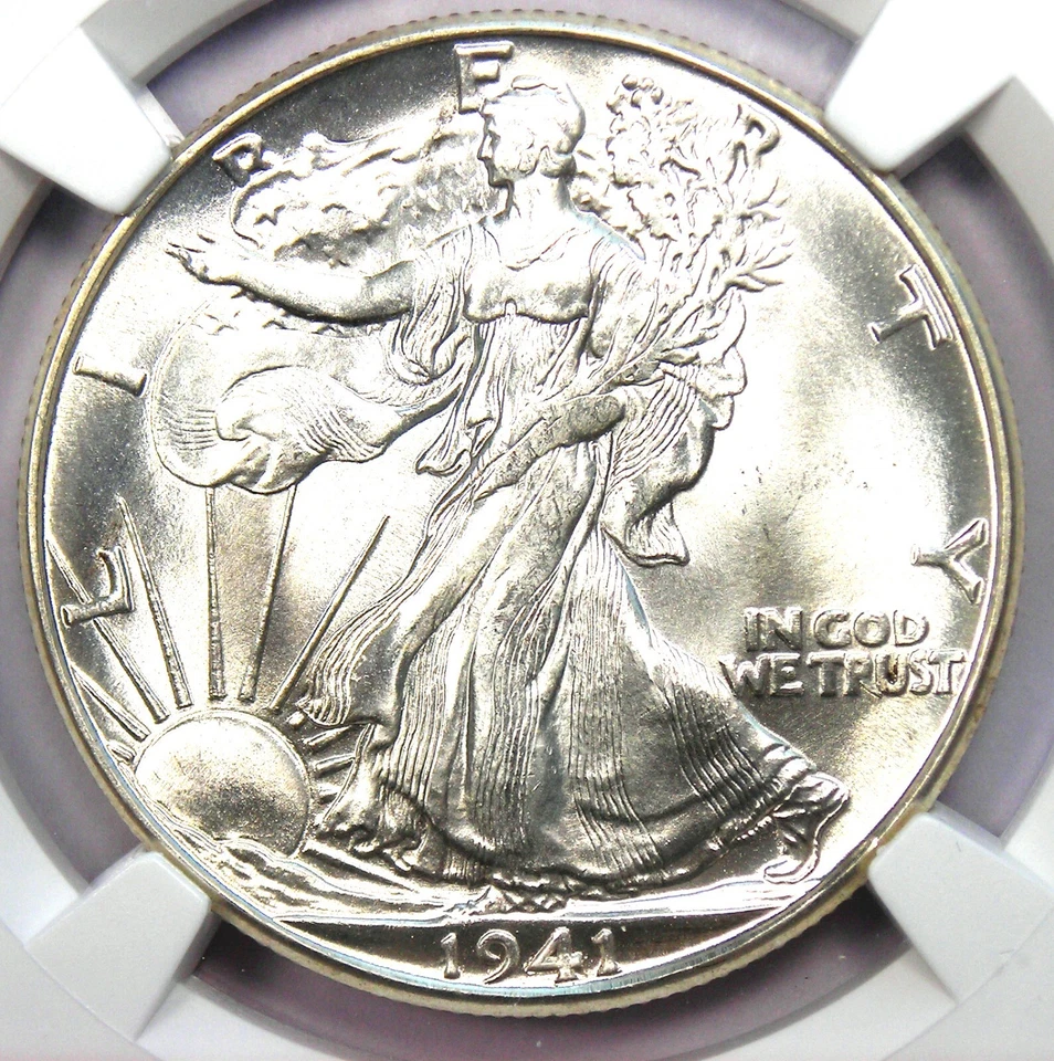 1941-D Walking Liberty Half Dollar 50C - NGC MS67+ Plus Grade - $2,750 Value! - Image 1 of 4