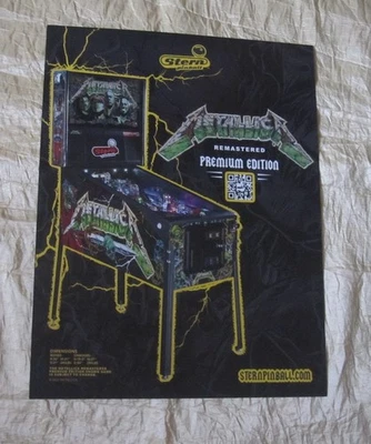 2024 STERN METALLICA REMASTERED PREMIUM PINBALL FLYER - Image 1 of 2