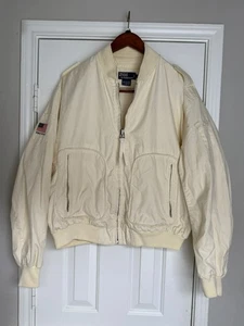 Vintage Herren extrem seltene 90er Polo Ralph Lauren Baumwolle Fliegerjacke Gr. XL - Bild 1 von 8