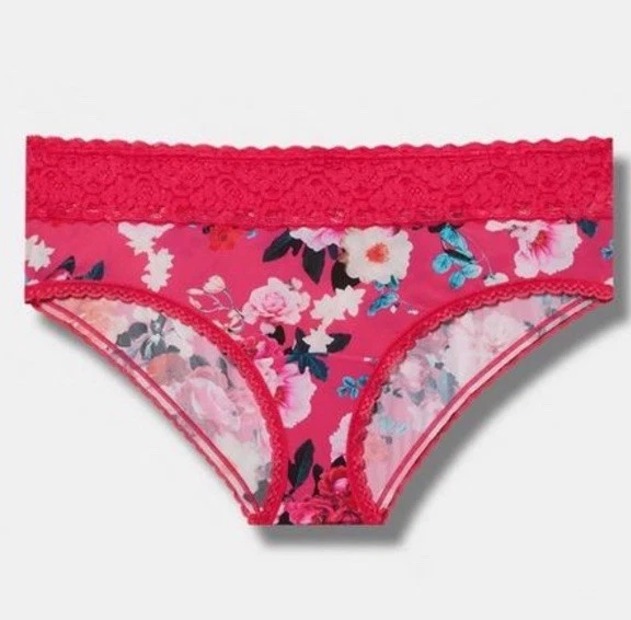 Nwt Womens Size 2 (18/20) Torrid Second Skin Mid-rise Hipster Lace Trim Panty - Image 1 of 2