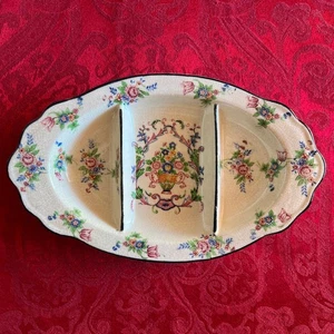 Bandeja Relish Japonesa Antigua/Vintage Pintada a Mano 3 Secciones 9.5 X 6 - Imagen 1 de 9