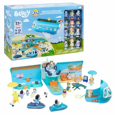 Bluey 3-in-1 Transforming Plane Mega Playset with 12 Figures & 30 Accessories - Image 1 of 4