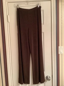 Chico's Travelers pant size 1 R Brown wide leg - Picture 1 of 7