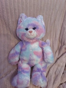 Build-A-Bear Tye Dye Pastell Katze 16 Zoll Plüschtier - Bild 1 von 3