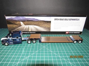DCP FIRST GEAR Midwest Transport Metallic Blue Kenworth T660 w/ Fontaine Lowboy - Picture 1 of 20