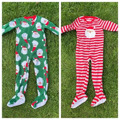 DOS Carters Navidad Pijama 5T Niño Pequeño Cremallera Vellón Una Pieza Patas Nuevo sin Etiquetas Foto 1 de 4