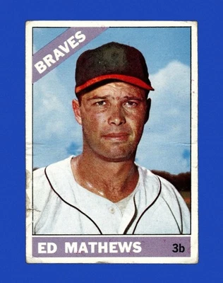 1966 Topps Set-Break #200 Eddie Mathews LOW GRADE (filler) *GMCARDS* - Image 1 of 2