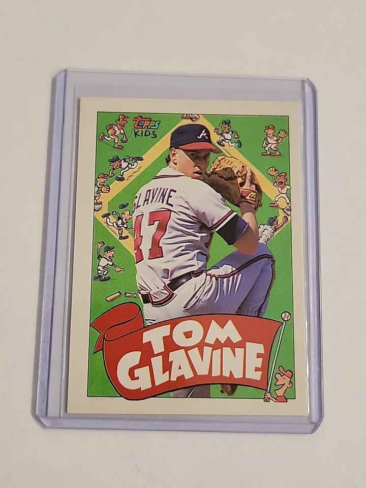 1992 Topps Kids #34 Tom Glavine Cartoon Baseball Card - Braves - Image 1 of 2