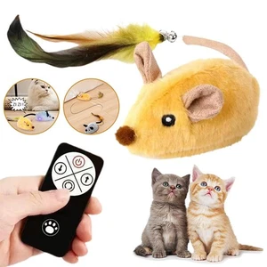 Remote Control Yellow Mouse, Electric Mouse, Cat Toy, Toy Children's P1O2 - Picture 1 of 23