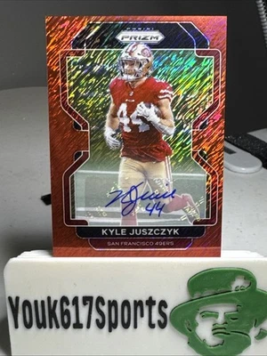2021 Panini Prizm Red Shimmer Prizm Kyle Juszczyk Auto #’d/10 Beauttttt!! 🍇 - Image 1 of 4