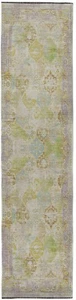 Linon Logan Mersin Polyester 2' X 10' Runner Rug in Lilac and Green - Picture 1 of 6