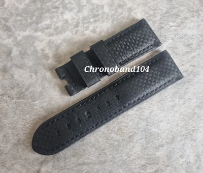 RARO!! Correa desplegable Officine Panerai 24/22 mm "Mad Max" negra de coramida/cuero  Foto 1 de 4