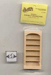 Mezza scala 1:24 - libreria - casa delle bambole miniatura in legno #H5016 lavori per la casa - Foto 1 di 1
