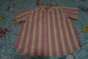 A.P.C. Rue De Fleurus Paris France Snap Button Down Striped Shirt Multi Yellow 3 - Picture 1 of 5