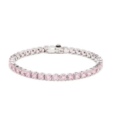 全新 礼品盒 SWAROVSKI 5648931 粉红色 闪耀 水晶矩阵 网球手链 — 第 1/4 张图片