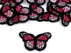 (0,63€/St) 3 Aufbügler  Aufnäher Schmetterling  30x40mm  Applikation schwarz  - Bild 1 von 1