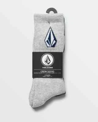 Volcom - Full Stone Socks Petro US Mens 9 - 12 | 3 Pack Socks - Image 1 of 2