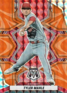 2022 Panini Mosaic #149 Tyler Mahle Reactive Orange Mosaic Prizm Cincinnati Reds - Picture 1 of 2