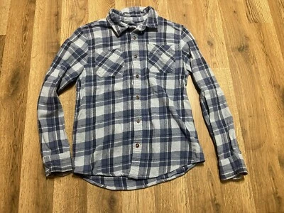 Camisa Sonoma, talla grande para niño, azul, a cuadros, abotonada, manga larga Foto 1 de 4