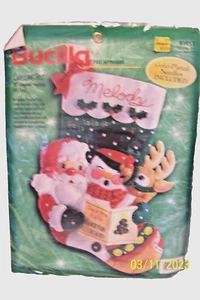 BUCILLA 18" FELT CHRISTMAS STOCKING KIT - CAROLING TRIO - Picture 1 of 1