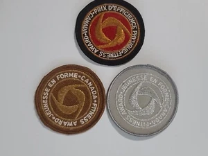 Lote de 3 parches de colección Canada Fitness Award Jeunesse en Forme Crests - Imagen 1 de 5