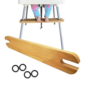 High Chair Footrest Non-Slip Natural Bamboo Wooden Foot Rest for Baby & Toddler - Picture 1 of 9