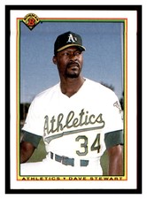 1990 Bowman #449 DAVE STEWART Oakland Athletics ~E6U