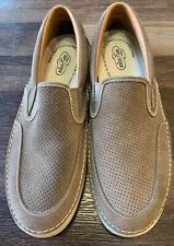 New! SPERRY TOP-SIDER Largo Perforated Suede Slip On Boat Shoe Taupe Size- 13 M