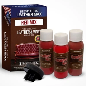 Leather Max Red Mix Vinyl and Leather Repair Kit - for Your Furniture Ect - Picture 1 of 7