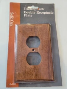Lockwell Finishing Touch Solid Oak Double Plate Receptacle Plate #10-191 - Picture 1 of 5