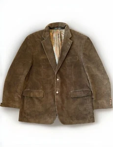 Vintage Ralph Lauren Jacket Mens 44 Brown Button Corduroy Cotton Size 44 - Picture 1 of 8
