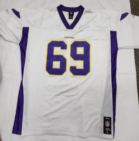 Jared Allen Minnesota Vikings Reebok Road White Jersey Men's 2xl EUC Cover