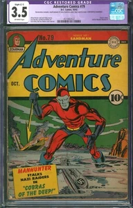 Adventure Comics #79 CGC 3.5 D.C. Comics 1942 Restored Classic Cover - Picture 1 of 2