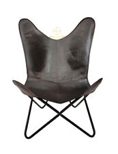 Krzesło motylkowe – indyjskie ręcznie robione krzesło biurowe z prawdziwej skóry do otwierania PL2.9