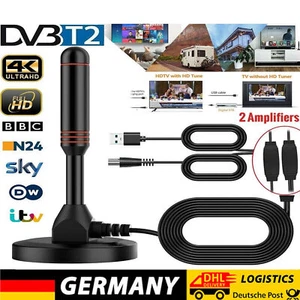 DVB-T2 HD Antenne 36DBi Verstärker 5M KabelFernsehkanäle Free TV-Programme 2024 - Bild 1 von 12