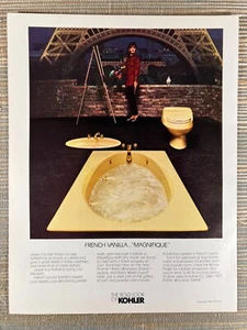 Kohler French Vanilla Bath Tub Sink Toilet Wisconsin 1982 Vintage Print Ad - Imagen 1 de 1