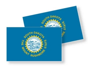 PEGATINAS DE BANDERA DEL ESTADO DE DAKOTA DEL SUR - Calcomanía de vinilo - Elige la talla - Juego de 2 pegatinas - Imagen 1 de 3